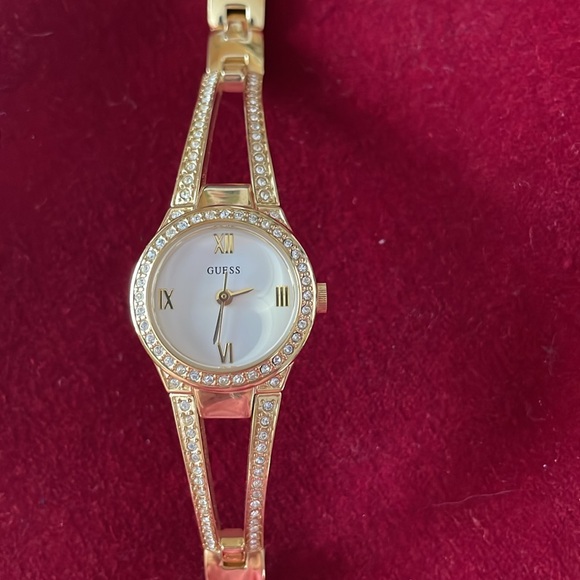 Guess Ladies Rhinestone Gold-tone Watch - Picture 2 of 7